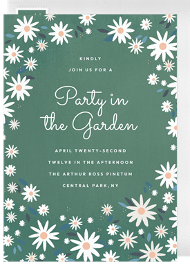 'Happy Daisies' Garden party Invitation