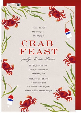 'Crab Feast' Entertaining Invitation