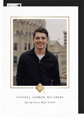 'Shining Grad Cap' Graduation Invitation