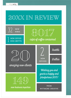 'Quick Review' Business Holiday Greetings Card
