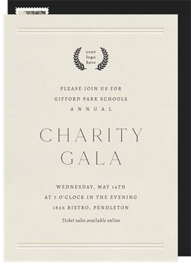 'Letterpressed Elegance' Gala Invitation