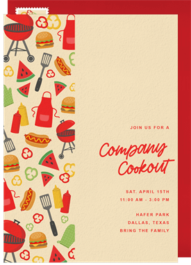 'Grill & Gather' Business Invitation
