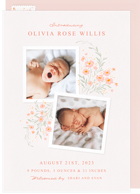 'Little Duo' Birth Announcement