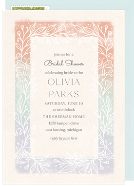 'Butterfly Arbor' Bridal Shower Invitation