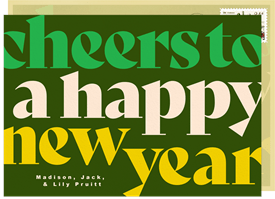 'Bold Wishes' New Year's Greeting Card