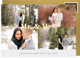 'Chic Mr. & Mrs.' Announcements Announcement