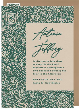 'Southwest Whimsy' Wedding Invitation
