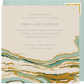 'Golden Harmony' Entertaining Invitation