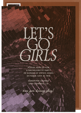 'Disco Night' Bachelorette Party Invitation