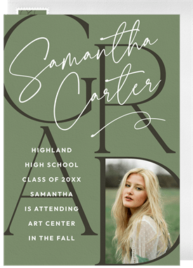 'Grad Cutout' Graduation Announcement