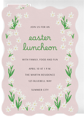 'Daisy Meadow' Easter Invitation