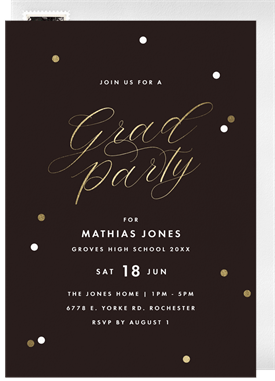 'Gilded Greeting' Graduation Invitation