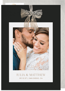 'Glam Bow' Wedding Save the Date