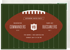 'Game Day Ready' Superbowl Invitation