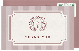'Timeless Garden' Wedding Thank You Note