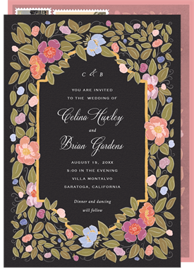 'Painted Blooms' Wedding Invitation