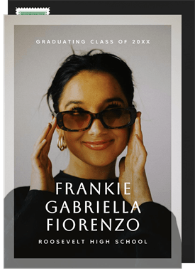 'Opaque Frame' Graduation Invitation
