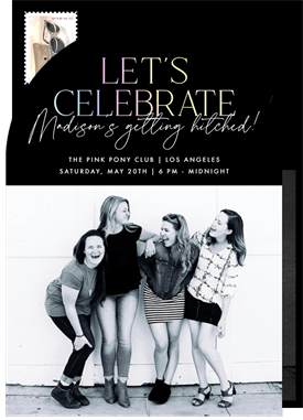 'Glam Arch' Bachelorette Party Invitation