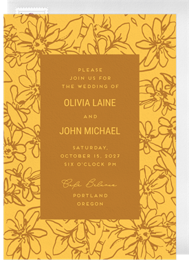 'Modern Daisies' Wedding Invitation