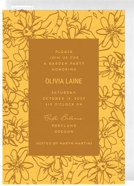 'Modern Daisies' Garden party Invitation