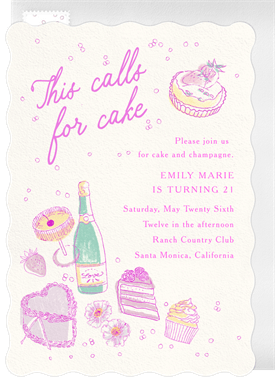 'Calls for Cake' Adult Birthday Card
