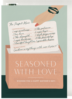 'Seasoned With Love' Mother's Day Card