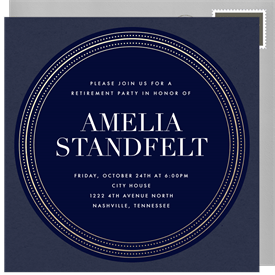 'Simple Seal' Retirement Invitation