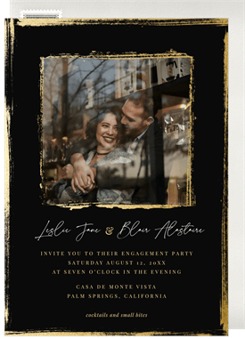 'Gilded Border' Party Invitation