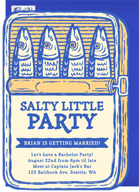 'Sardine Summer' Bachelor Party Invitation