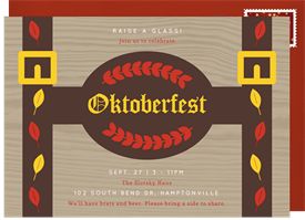 'Lederhosen' Entertaining Invitation