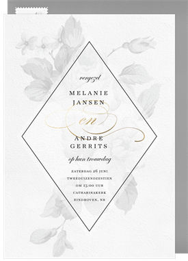 'Vintage Botanical' Wedding Invitation