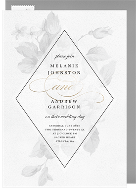 'Vintage Botanical' Wedding Invitation