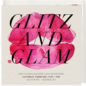 'Glitz and Glam' Valentine's Day Invitation