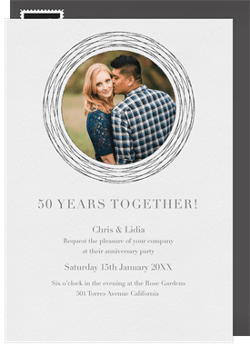 'In The Spotlight' Anniversary Party Invitation