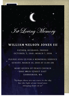 'Starry Night' Memorial Announcement
