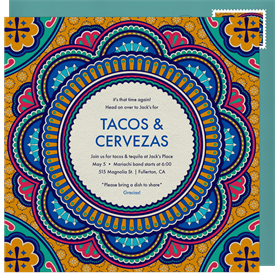 'Spanish Tile' Cinco de Mayo Invitation