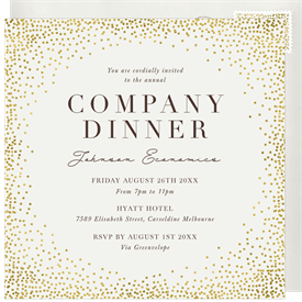 'Pinpoint Milestone' Dinner Invitation