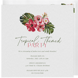 'Painted Hibiscus' Entertaining Invitation