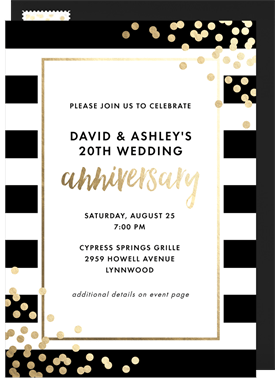 'So Chic' Anniversary Party Invitation