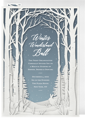 'Winter Wood' Business Holiday Party Invitation