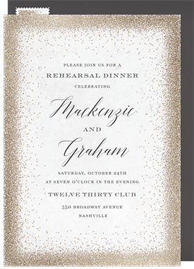 'Moon Dust' Rehearsal Dinner Invitation